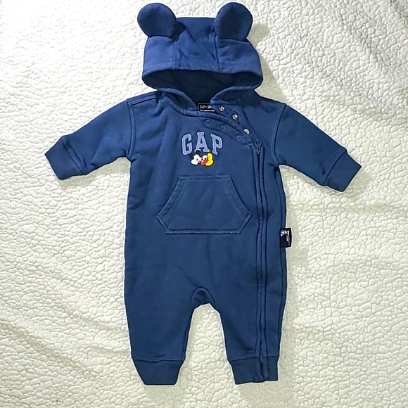 (Pre-loved) GAP Fleece Hoodie Jumpsuit - Picture 1 of 6